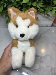 Shiba Dog Akita Dog Dog Brown Husky Stuffed Toy Plush Animal