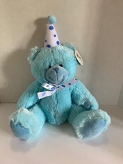 New NWT Blue Birthday Teddy Bear Plush by Beverly Hills Teddy Bear Company Gift