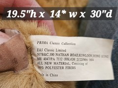 30”L E&J Classic Black & Tan German Shepherd Dog Large Plush Stuffed Animal VTG
