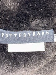 Pottery Barn Plush Bear Stuffed Toy Green Knit Scarf 15” Dark Espresso Brown P5