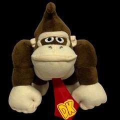 Donkey Kong Super Mario Plush Toy 8″ Nintendo Brown/Beige With DK Red Tie