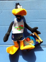 Space Jam Daffy Duck Plush 9 Inch Doll 1996 New w/Tags Warner Bros.