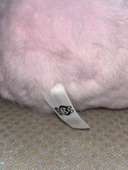 NEW AUTHENTIC Baby Three Good Luck Bag Plush Pink Drawstring GLASS RAINBOW EYES