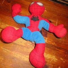VINTAGE 12 INCH PLUSH SPIDERMAN 70 S MARVEL COMICS STUFFED ANIMAL SUPER HERO