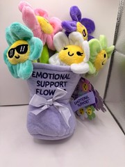 Relatable Emotional Support Flowers Soft Plush Multicolors 11″ Valentine’s Day