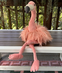 Jellycat Rosario Flamingo Plush Pink Bird Stuffed Animal Toy ROS2F 20.5″ Used