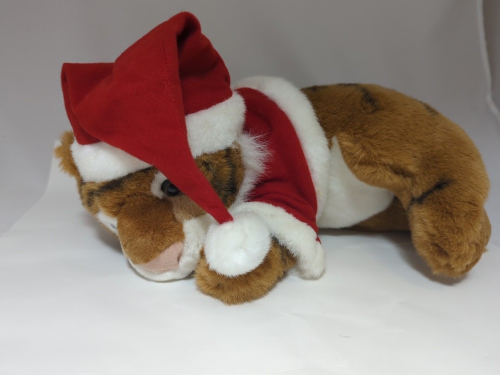 House Of Lloyd Plush Stuffed Christmas Tiger Scrooge With Sound “Bah Humbug 13″L