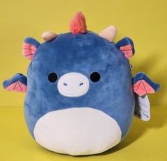 Squishmallows Fantasy Squad Carin the Blue and Orange Dragon 8″ NWT