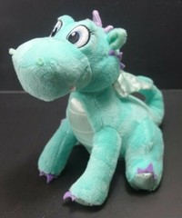 Disney Sofia the First Crackle Dragon Plush 8” Torquise Blue Purple Wings