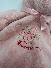 Carters Pink Bunny Rabbit Flowers Green Red Pink Bow 13″ Stuffed Plush #9457