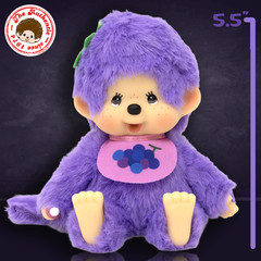 5.5″ Small Monchhichi Doll – Grape Fruit Colors – Authentic Monkey Plush, NWT