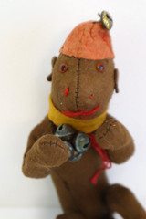 Rare Early Steiff Antique 1890s Wool Felt Monkey Pre-Button Era 17cm 7″ AS IS