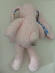 Plushible Pink Bunny Rabbit Plaid Ears Sewn Eyes Soft 14 In Easter Stuffed