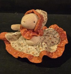 Russ Berrie Handmade Fabric Stuffed Mouse Country Praire Farmhouse Decor