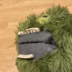Fuggler Funny Ugly Monster Rare Green Soft Plush Furry Spin Master Teeth