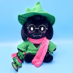 Deltarune Undertale Ralsei Plush Figure Removable Hat Scarf Glasses 12″ Official