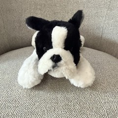 FAO Schwarz Plush Dog Boston Terrier French Bulldog Stuffed Animal Puppy 12”