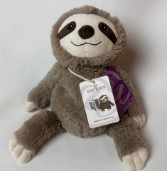 NWT Warmies Brown Sloth Plush Animal Microwavable Freezable Lavender Scented