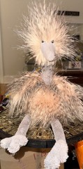 T108-New Jellycat Odette Ostrich Plush 20 in Furry Fuzzy Stuffed Animal