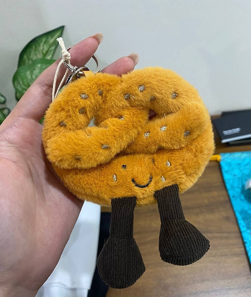 SALE Jellycat Amuseable Pretzel Plush Bag Charm Keychain Cute Collectible NWT