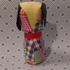 Vintage 1960’s 70’s Superior Toy Plush Dog! Patchwork Color Puppy RARE!