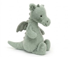 Jellycat Bashful Dragon 12″ Medium Sage Green Plush Soft Toy NWT Authentic New
