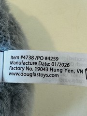 Jim Rat Douglas Gray Plush Stuffed Animal Gym Addict Junkie Rodent Exercise 7”
