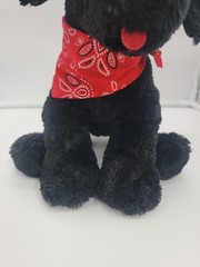 Princess Soft Toys Puppy Dog Black Labrador Floppy 11″ Plush Bandana Weighted
