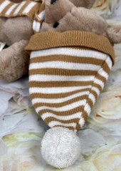 Brown Bear Stuffed Animal Plush Commonwealth Knitted Hat McCrory Corp Vintage