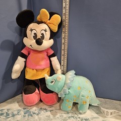 Disney Parks Animal Kingdom Dinoland Minnie Mouse Plush & Triceratops Retired