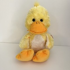 Russ Berrie Sunflower Stuffed Plush Yellow Duck Baby Duckling Easter Spring Bow