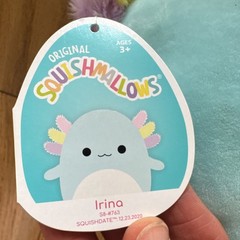 Lot 4 Squishmallows 8” Irina Axolotl Cow Unicorn Cat Plush NWT Kellytoy 2021