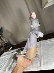 Vintage OOAK Mouse Mice Handmade Artist Original by Addi RARE Felt Wool Figure