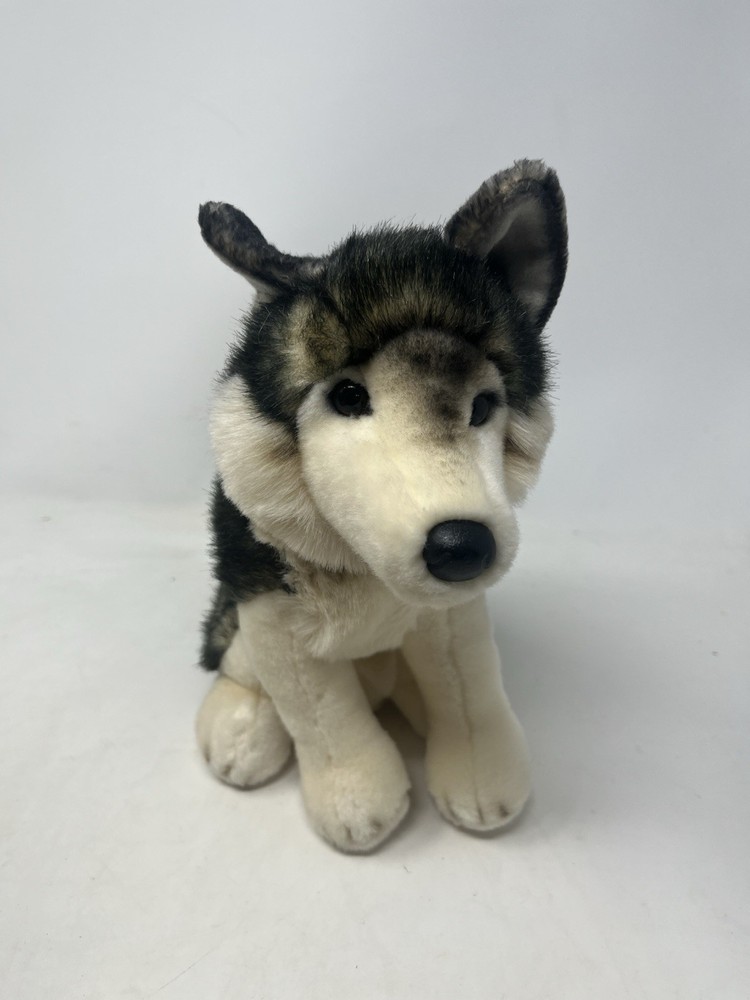 Douglas Atka Wolf Plush Toy 11″ Stuffed Animal Sitting Child Gray Grey Timber