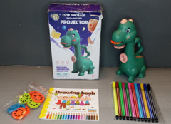 Graphene Cute Dinosaur Multifunctional Projection Water Canvas Flashlight Kids