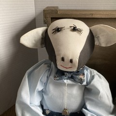 Handmade Cow Plush Dolls 23” Stuffed Farmhouse Country ~ Set of 2