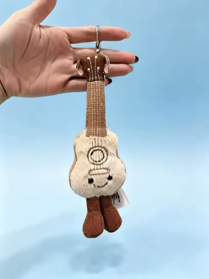 Amuseables Ukulele Musical Plush Keychain Bag Charm Cute Gift Soft