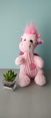 Plush Dragon pink soft and comfortable ideal for toddlers Excellent Condition