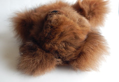 100% ALPACA FUR HANDMADE 10″ BROWN STUFFED TEDDY BEAR VERY SOFT