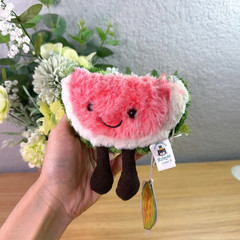Jelly-cat Amuseable Watermelon Bag Charm Plush Keychain Cute Soft Gift NWT