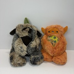 Bundle of TWO The Yeti Bin Handmade Plushies / The Bog & Calypso the Jack-o-Yeti