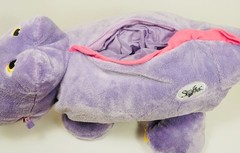 23″ STUFFIES Stomper Purple Dinosaur Plush Zipper Mouth & Back Pouch Minnesota