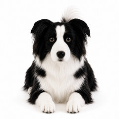 Dragon Moss Border Collie Plush Dog Lifelike Stuffed Animal Pet Memorial Gift