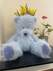 Handmade Knitted Teddy Bear – 18-Inch Fluffy Merino Wool & Baby Alpaca Plush