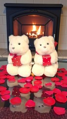 Hallmark Heartline White Bear with Red Gift Box Plush Stuffed Animal Valentine’s