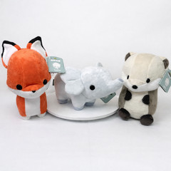 Bellzi Plush Lot of 3 Fox Otter Elephant 12” Foxxi Otti Phanti NWT Stuffed Toy