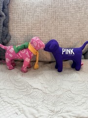 Victoria Secret Pink Puppy Dogs Plush 7″ – Lot of 2 Puppys