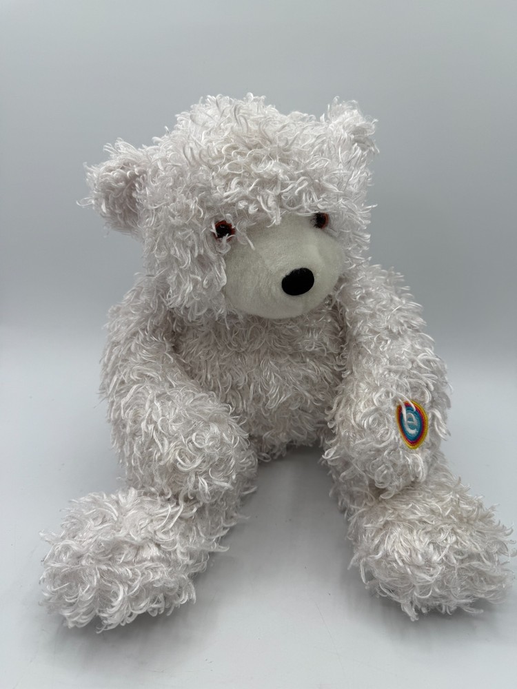 Cepia Glo-E Bear 14” White Color Kinetics Light-Up Plush Toy Works Shaggy