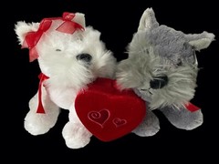 Mary Meyer Plush Kissing Scotties Boomer & Bree Scotty Valentines Day Heart Box