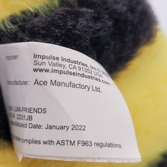 Impulse Industries Bumble Bee Plush Glow In The Dark Eyes Stuffed Animal Toy 9″